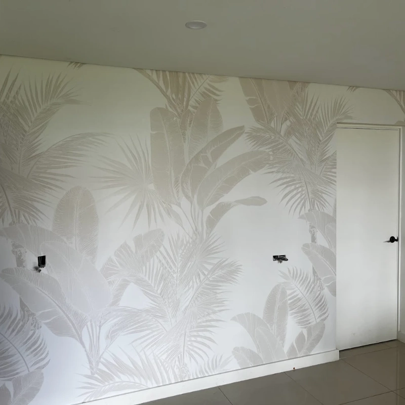 Elegant bedroom wallpaper design Dubai